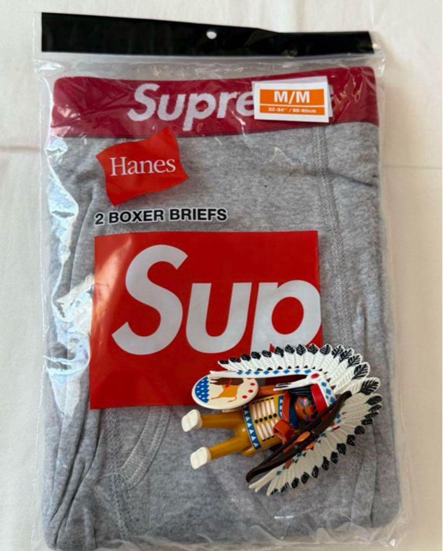 下着・アンダーウェア Supreme Hanes Boxer Briefs Heather Grey