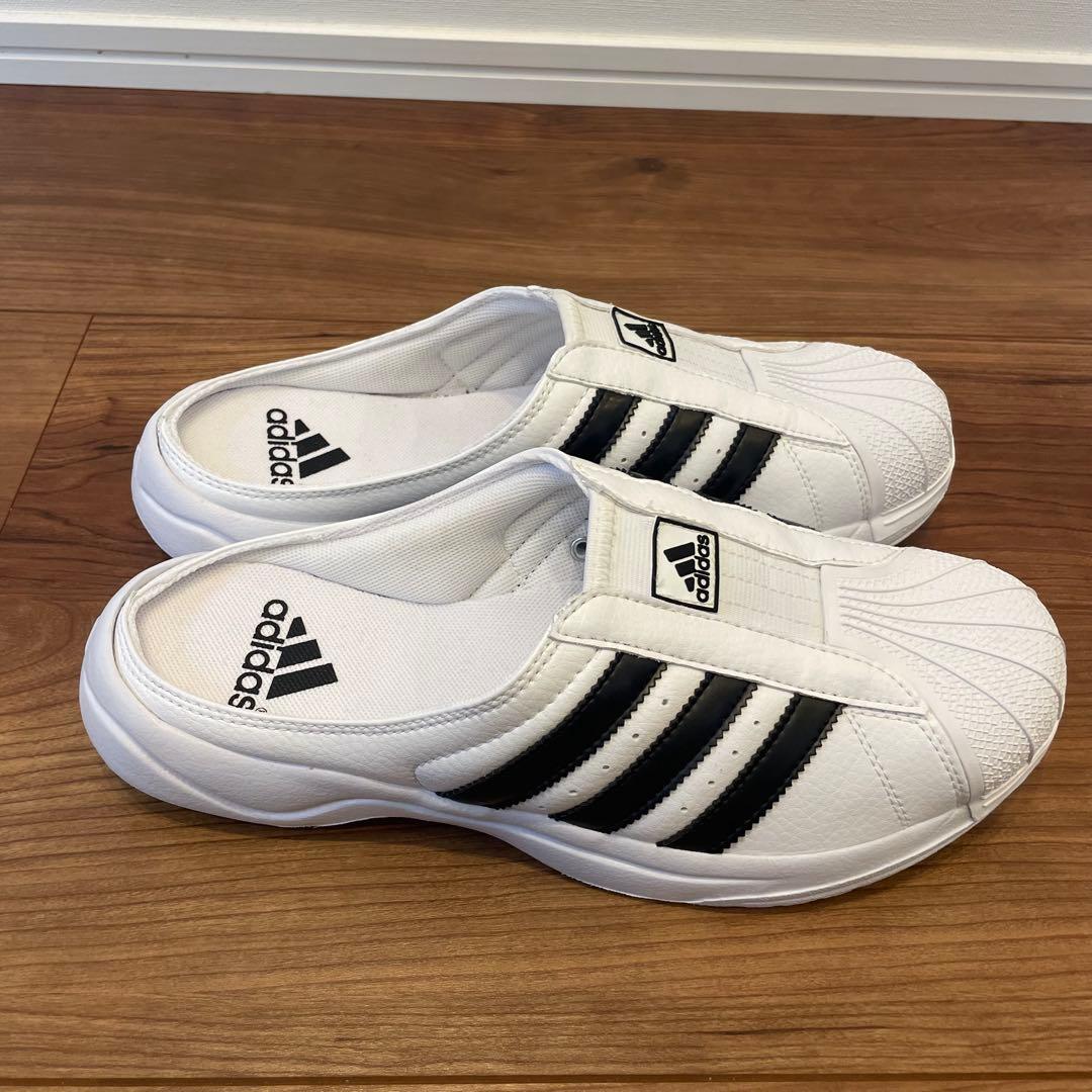 【希少】❗️adidas スーパースタークロッグ　ホワイト/ブラック