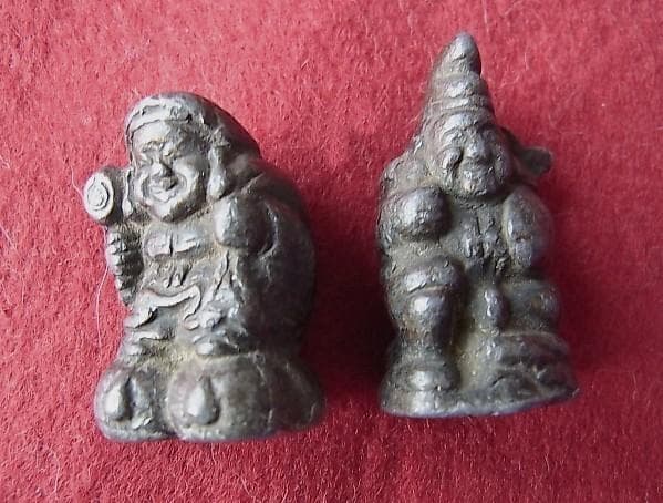 【M2902】刻印なし　古い恵比寿 大黒　仏像　古仏　念侍仏　超古物