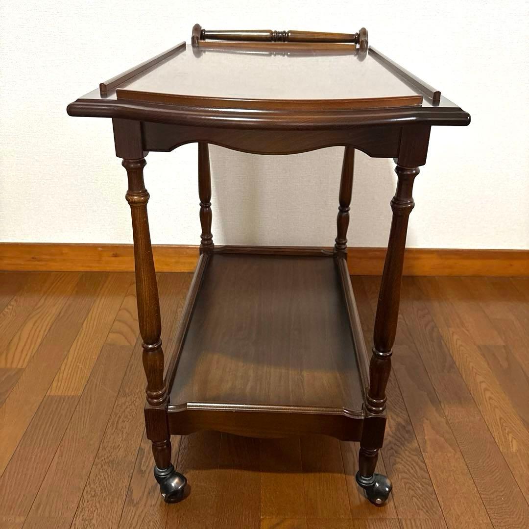 【美品】karimoku ティーワゴン キッチンワゴン コロニアル