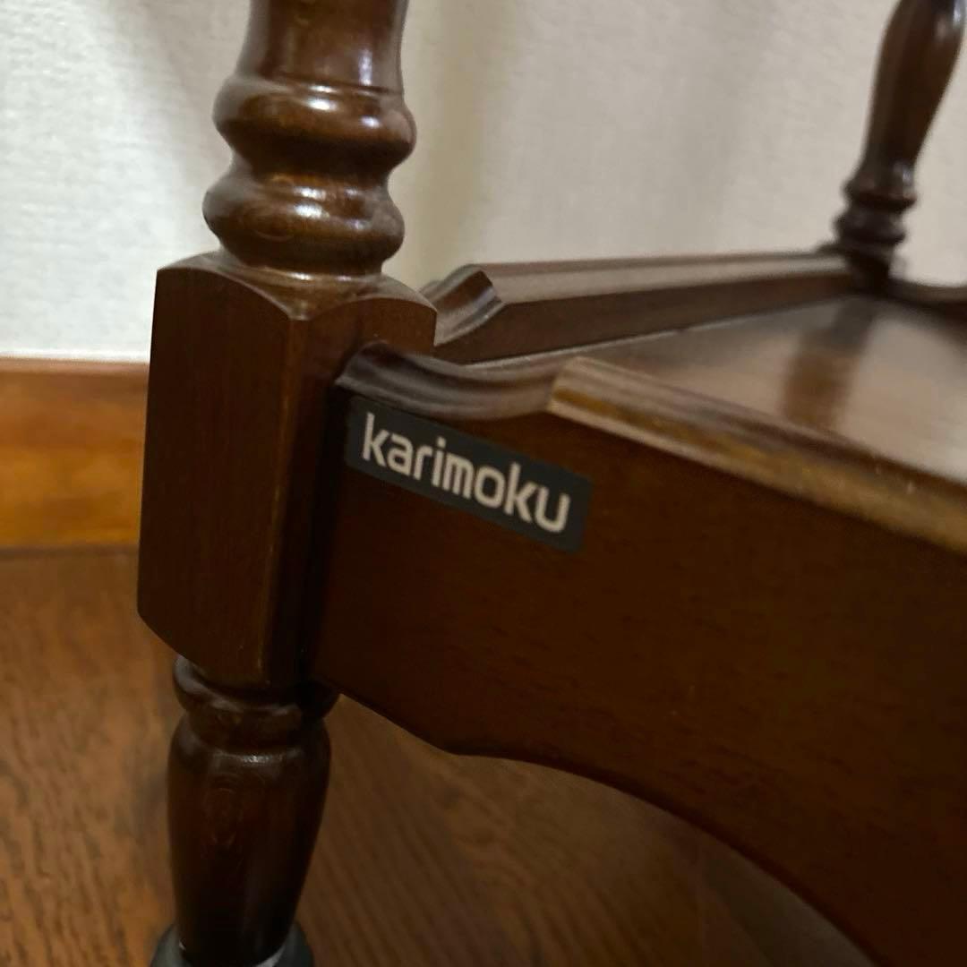 【美品】karimoku ティーワゴン キッチンワゴン コロニアル