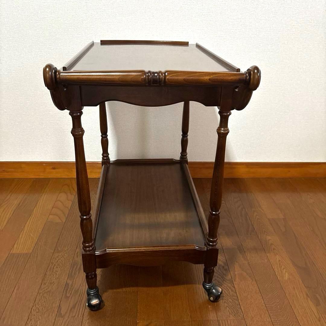 【美品】karimoku ティーワゴン キッチンワゴン コロニアル