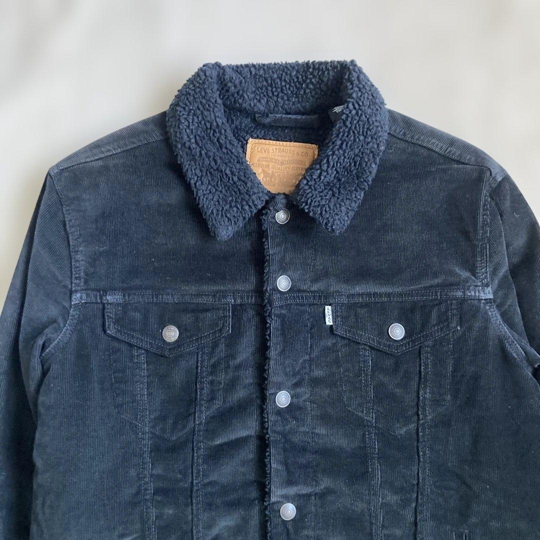 リーバイス コーデュロイ ボアジャケット ブラック ビッグE BIGE 黒