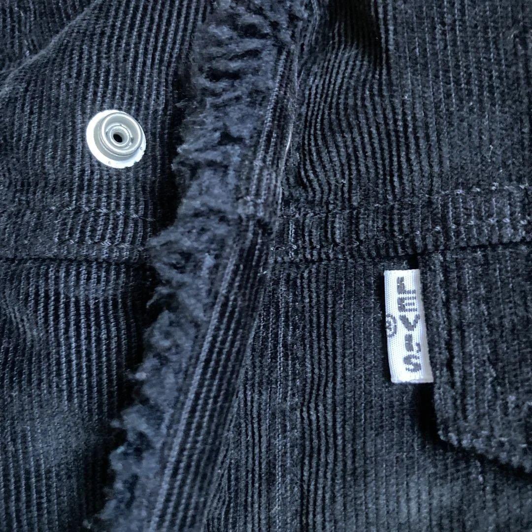 リーバイス コーデュロイ ボアジャケット ブラック ビッグE BIGE 黒