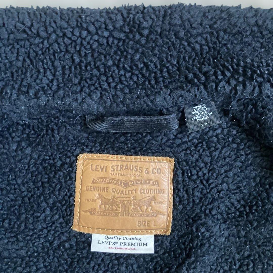 リーバイス コーデュロイ ボアジャケット ブラック ビッグE BIGE 黒