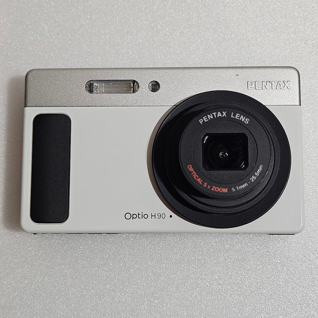 PENTAX Optio H90 ホワイト 動作確認済 液晶難あり
