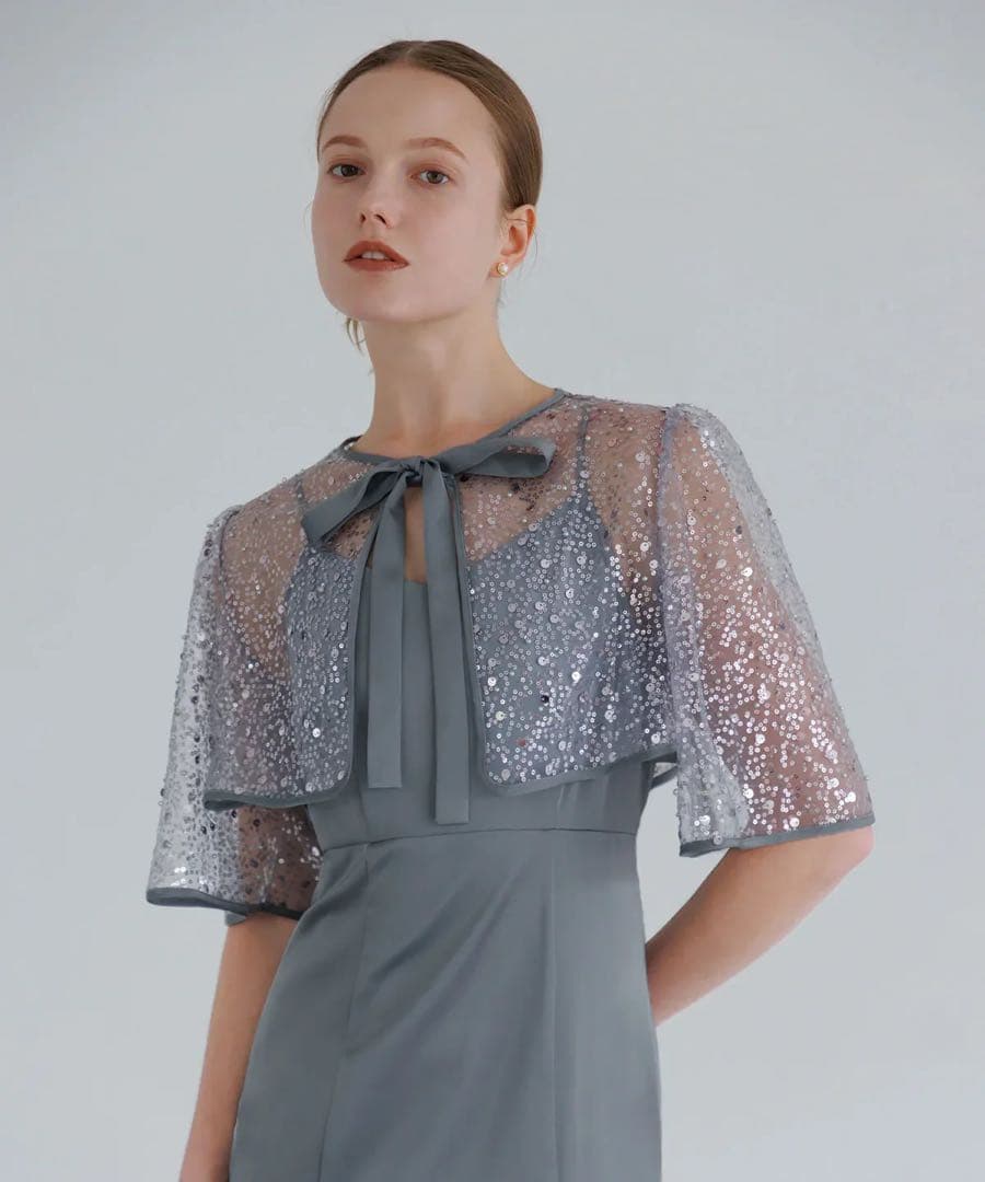 【新品】LEJA スパンコールビジューボレロマーメイドワンピースドレス