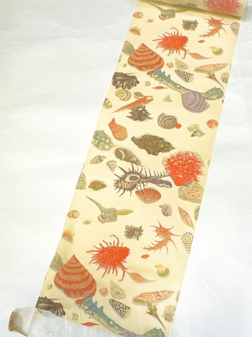 岡重 長襦袢 おしゃれ 襦袢 貝尽くし反物 正絹長襦袢反物　紫織庵長襦袢　京友禅