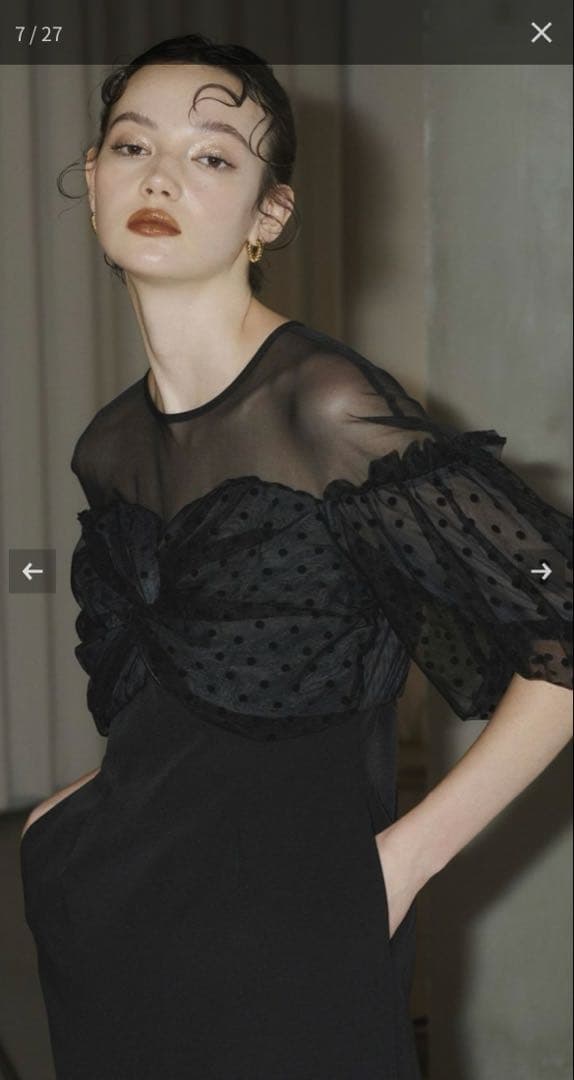 ANDRESD flocky dot one piece 新品Sサイズ