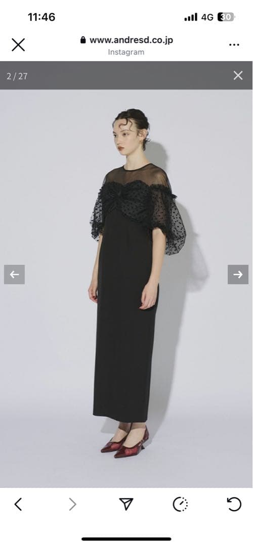 ANDRESD flocky dot one piece 新品Sサイズ