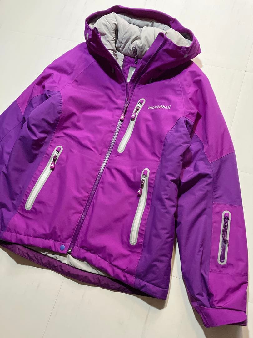 【未使用品】mont-bell パウダーライトパーカ　レディースＬ　パープル
