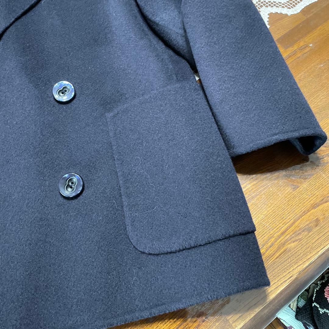 GERARDI カシミア100％ジャケットコ－ト イタリア製　ダ－クネイビー