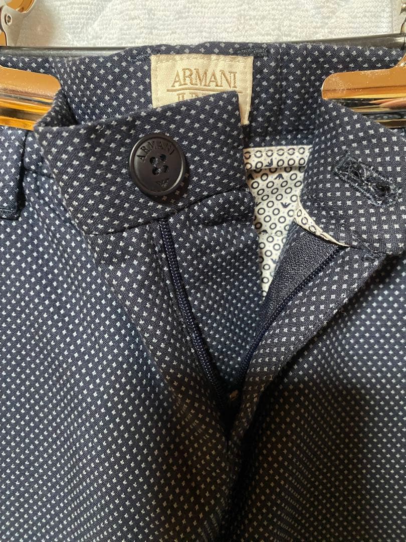 ARMANI JUNIOR ネイビー　ドット　スーツ　9-10