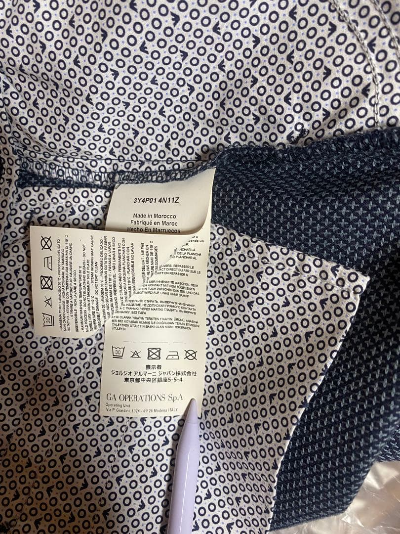 ARMANI JUNIOR ネイビー　ドット　スーツ　9-10