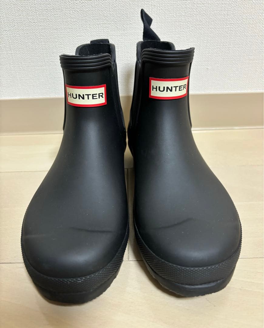 HUNTER ORIGINAL CHELSEA レインブーツ ブラック 23cm