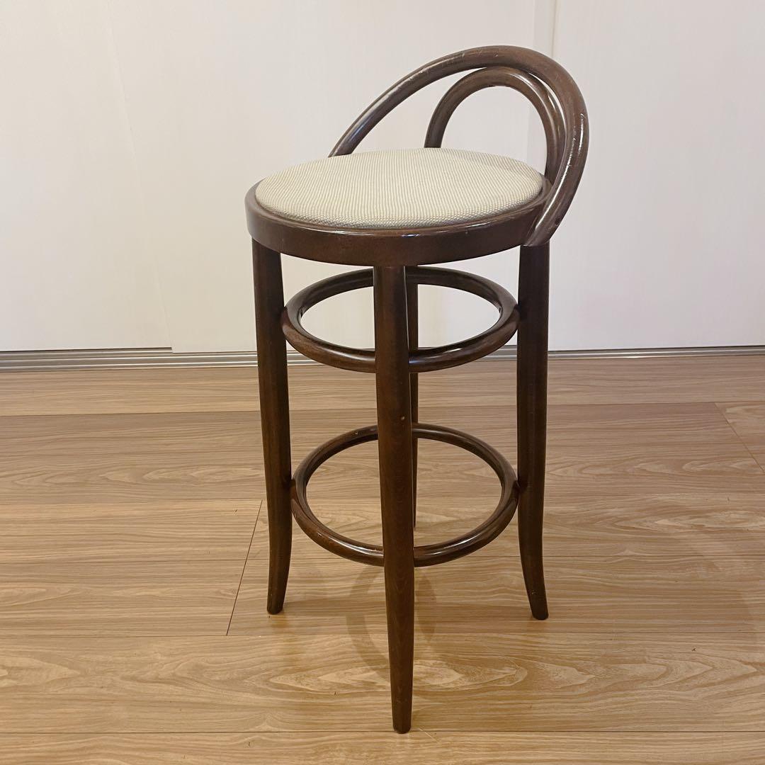 希少品　秋田木工 ベントウッド　ハイスツール 曲げ木 丸椅子 カウンターチェア