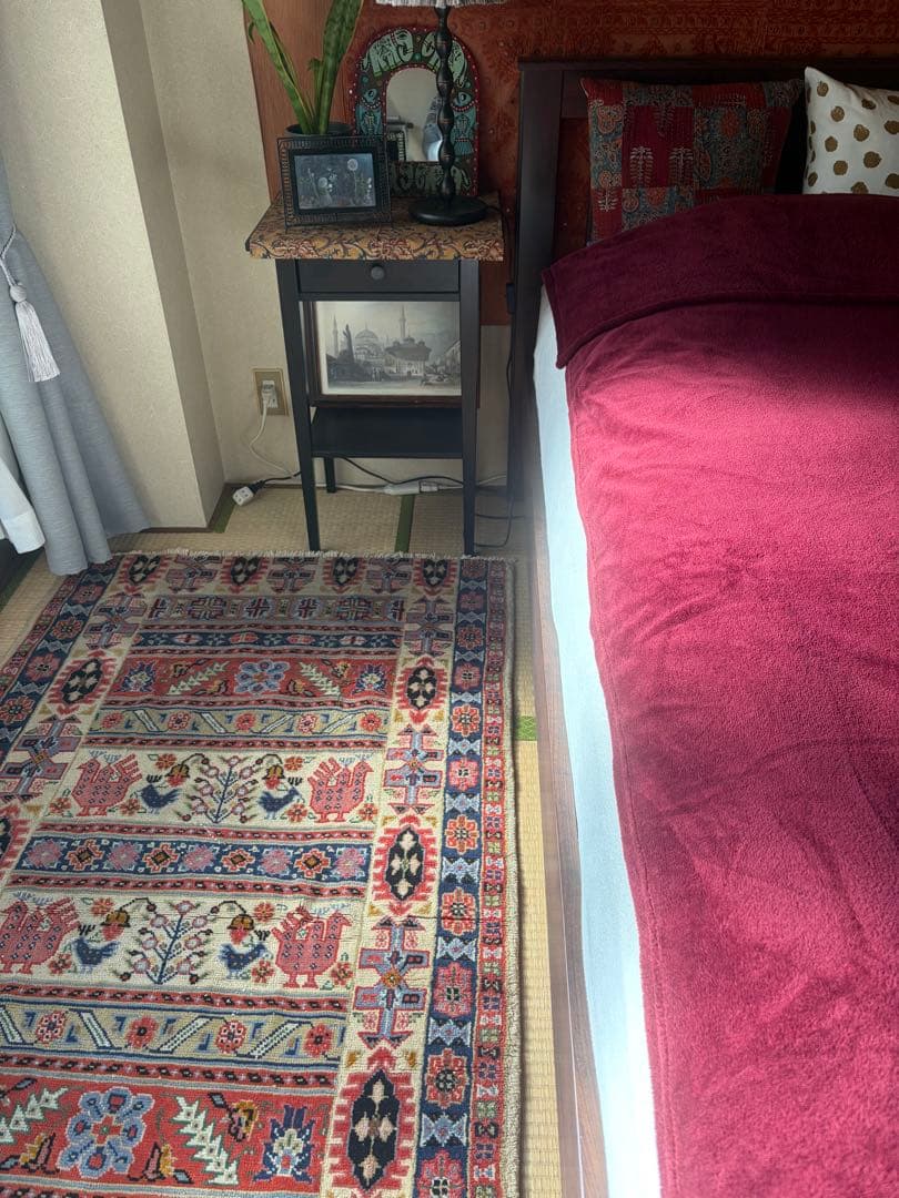 トライバルラグ 手織り 絨毯 カーペット ヴィンテージ ラグ ペルシャ絨毯