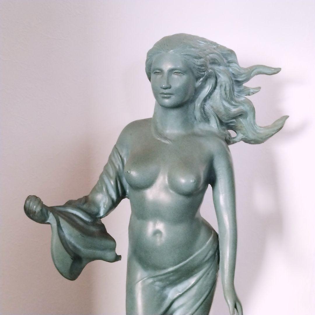 ブロンズ像　裸婦像　置物　裸婦像　女性　裸婦　青緑色　　56cm　8.5kg