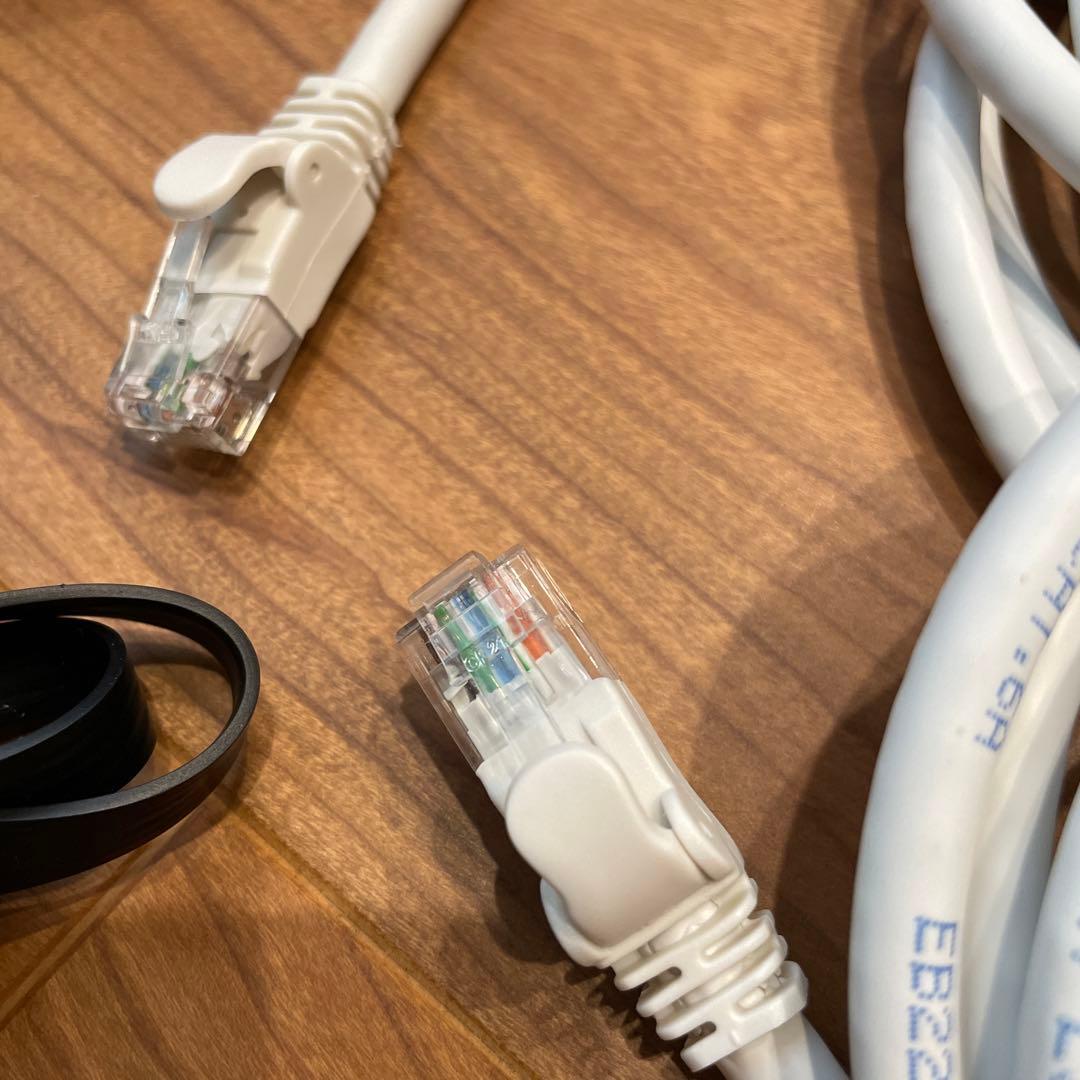 LANケーブル 黒と白 15本まとめ売りセット cat.6,6A,7