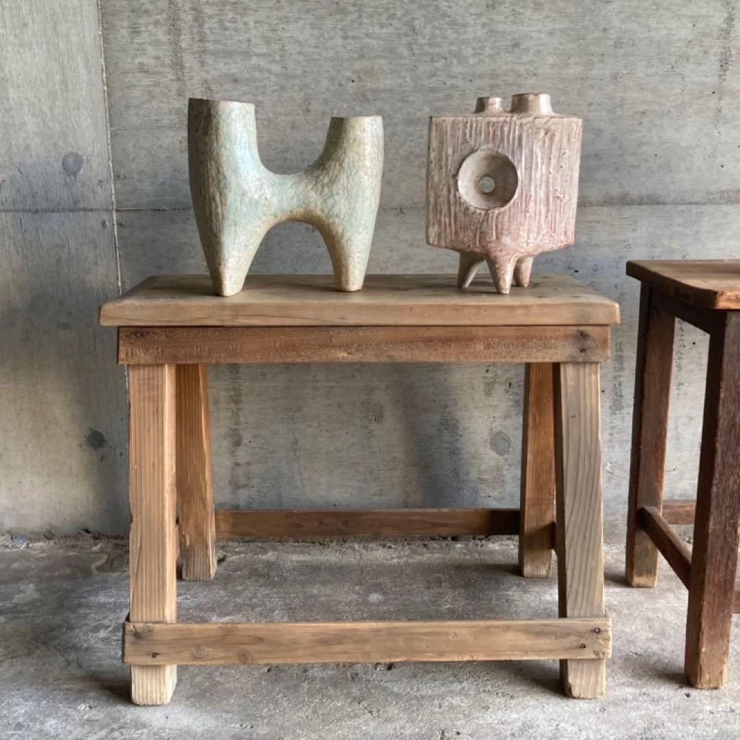 みゆき⁇ 花器 花瓶 フラワーベース 置物 オブジェ 陶器 モダン ３点 レトロ