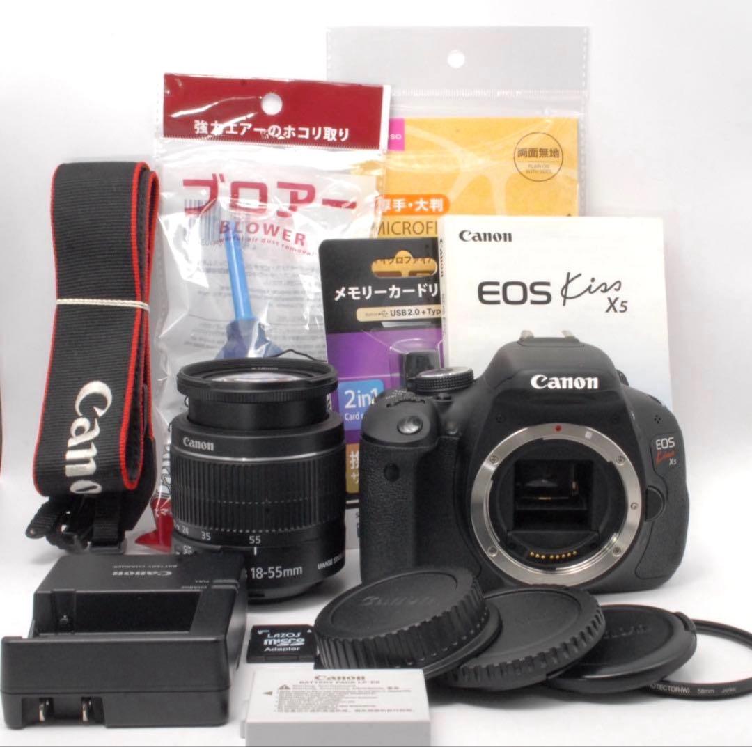 ✨回転式液晶✨Canon kiss X5 レンズセット 初心者おすすめ 美品