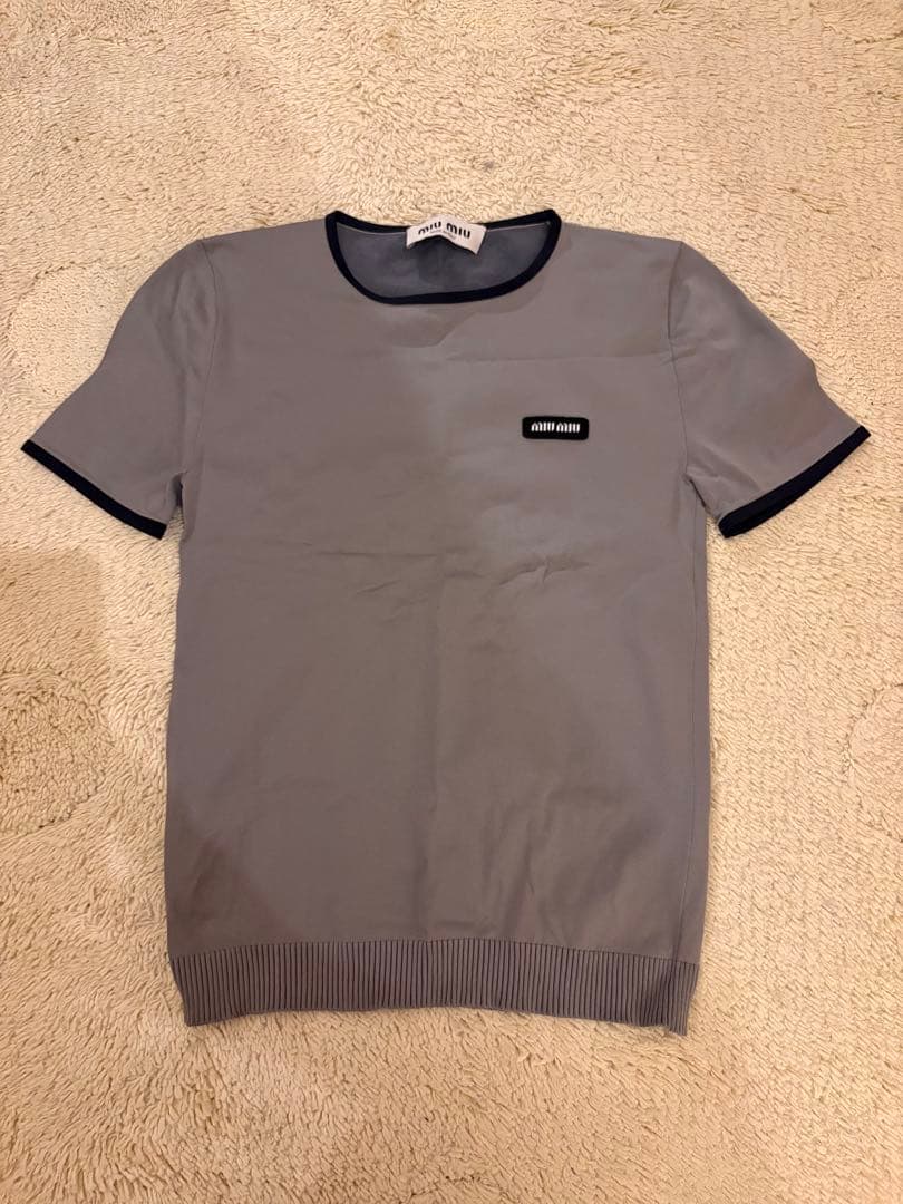 miumiu テクニカルヤーンクルーネックセーター