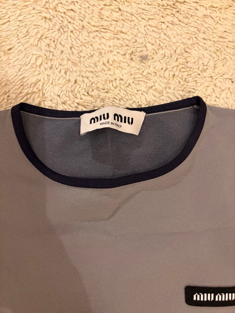 miumiu テクニカルヤーンクルーネックセーター