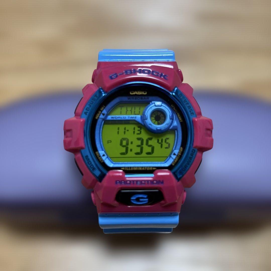 CASIO G-SHOCK ピンク ブルー デジタル腕時計