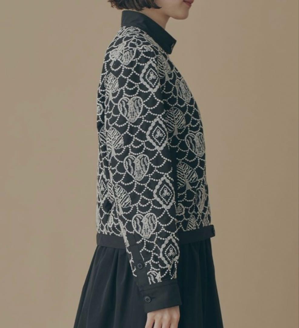 ミナペルホネン　forest card ブラック　ブルゾン　サイズ　38