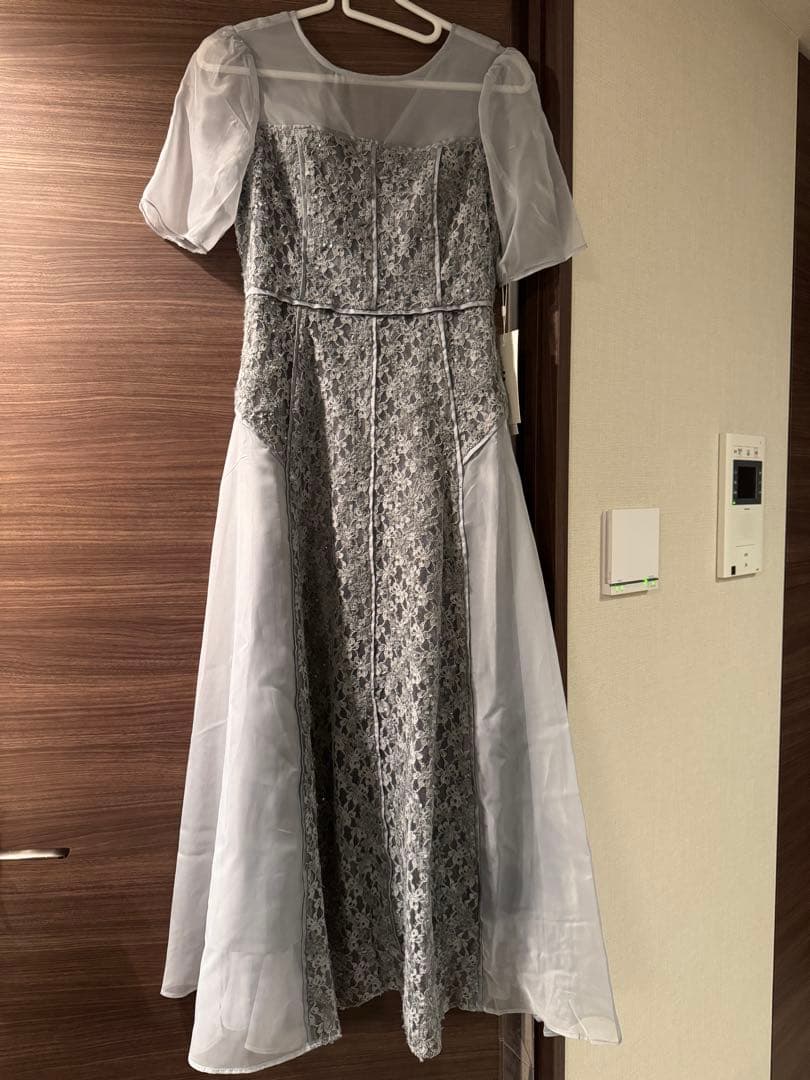 新品タグ付きFRAY I.D モールエンブロイダリーレースドレス結婚式参列ドレス