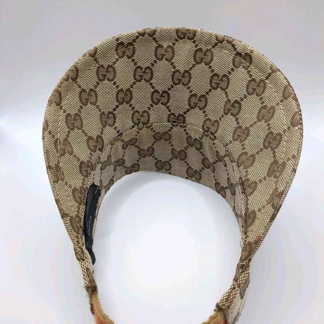 専用 希少色✨GUCCI サンバイザー GG柄 キャンバス Lサイズ 正規品