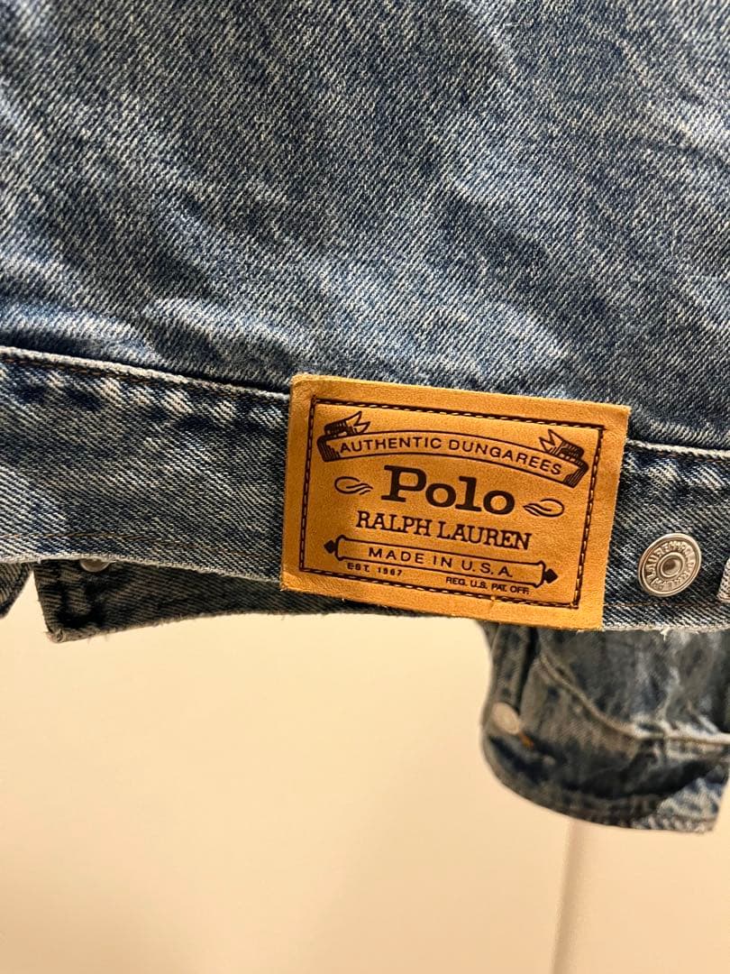 POLO ポロ　ラルフローレン　デニムジャケット　ビンテージ　Lサイズ