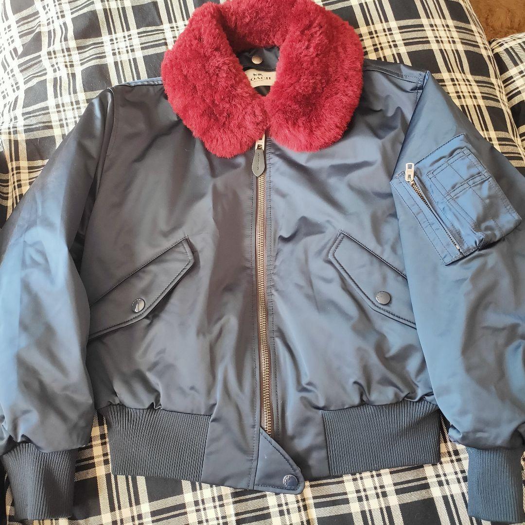 コーチ COACH ファー付きMA-1ブルゾン ジャケット ジップアップ