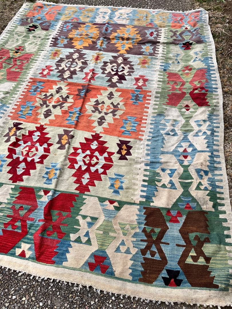 オールドキリム　ラグ　1930s ヴィンテージ　アンティーク