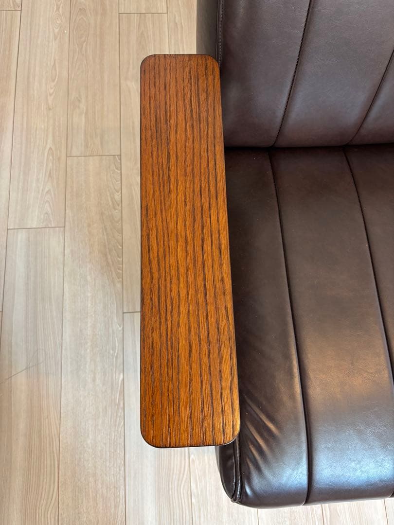 ★最終値引き★ニトリ　2人掛けソファ 合皮 ステイン2KD Nシールド DBR