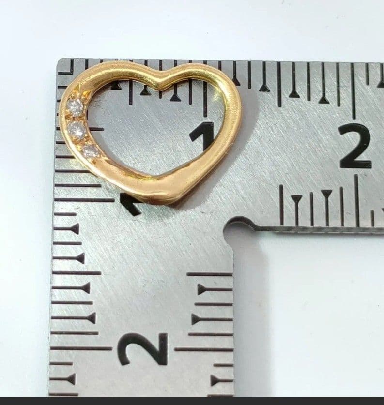 Ｋ１８ オープンハート チャーム ペンダントトップ 1８金 ７５０