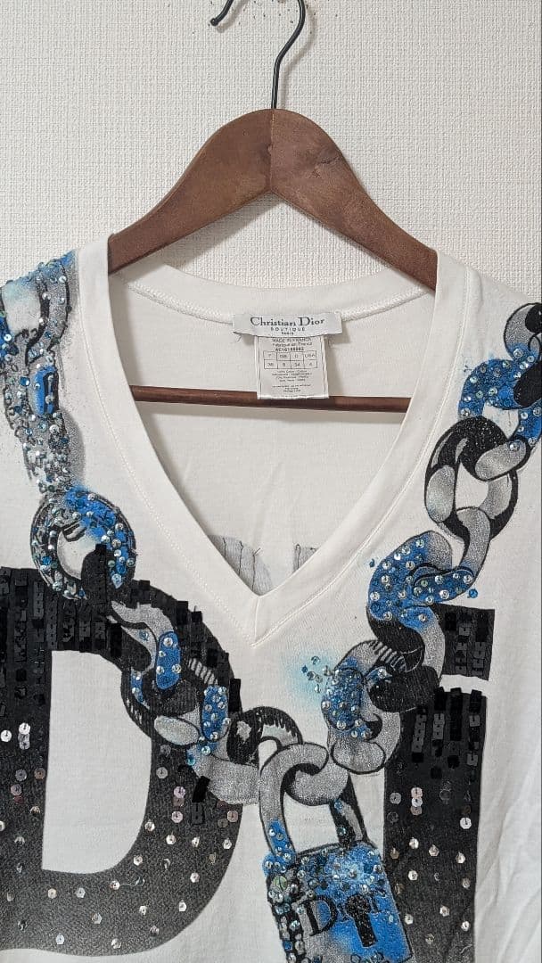 希少　Christian Dior ガリアーノ期 スパンコール Tシャツ　36