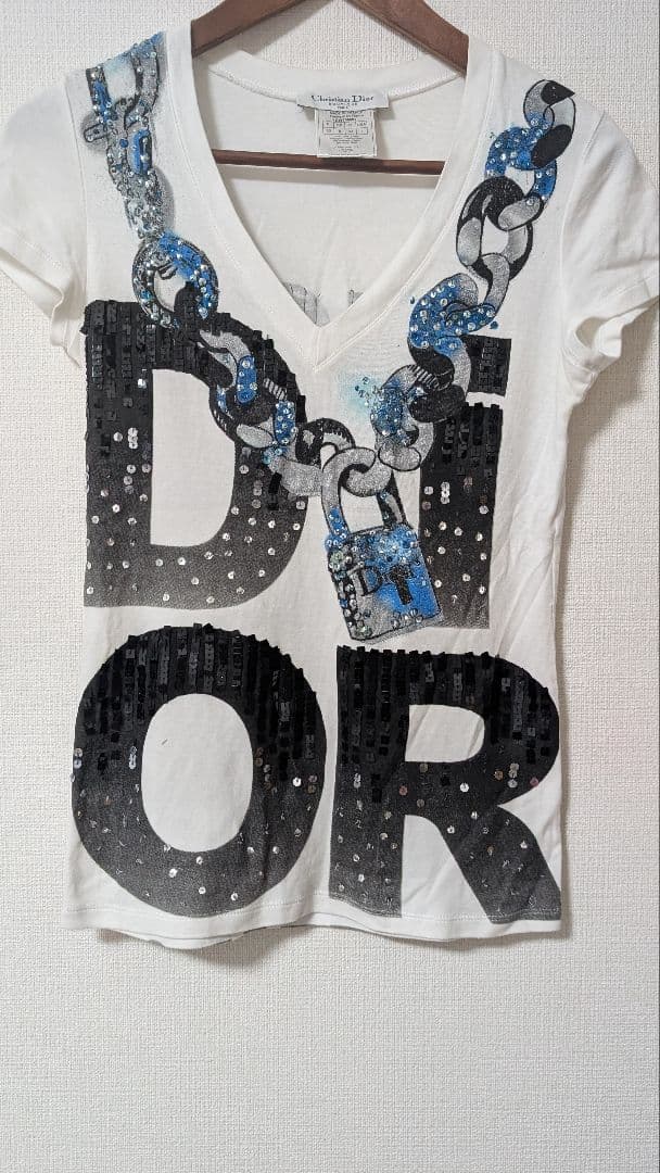 希少　Christian Dior ガリアーノ期 スパンコール Tシャツ　36