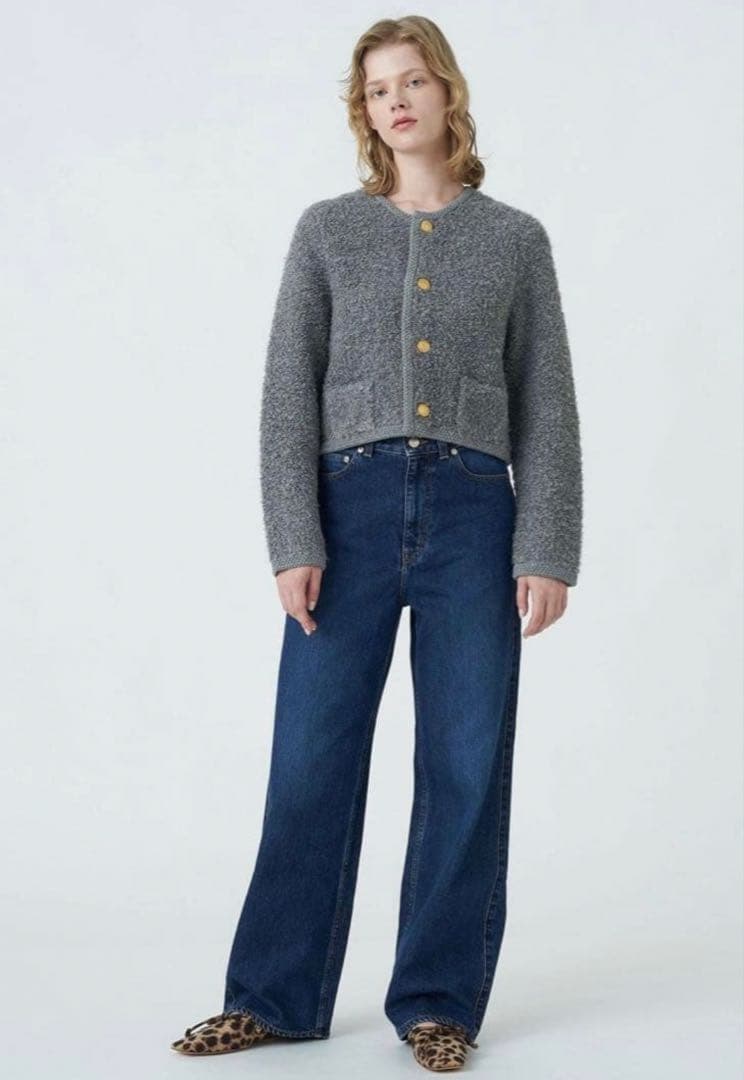 【大幅お値下げ中】MACPHEE ムートン クルーネックカーディガン