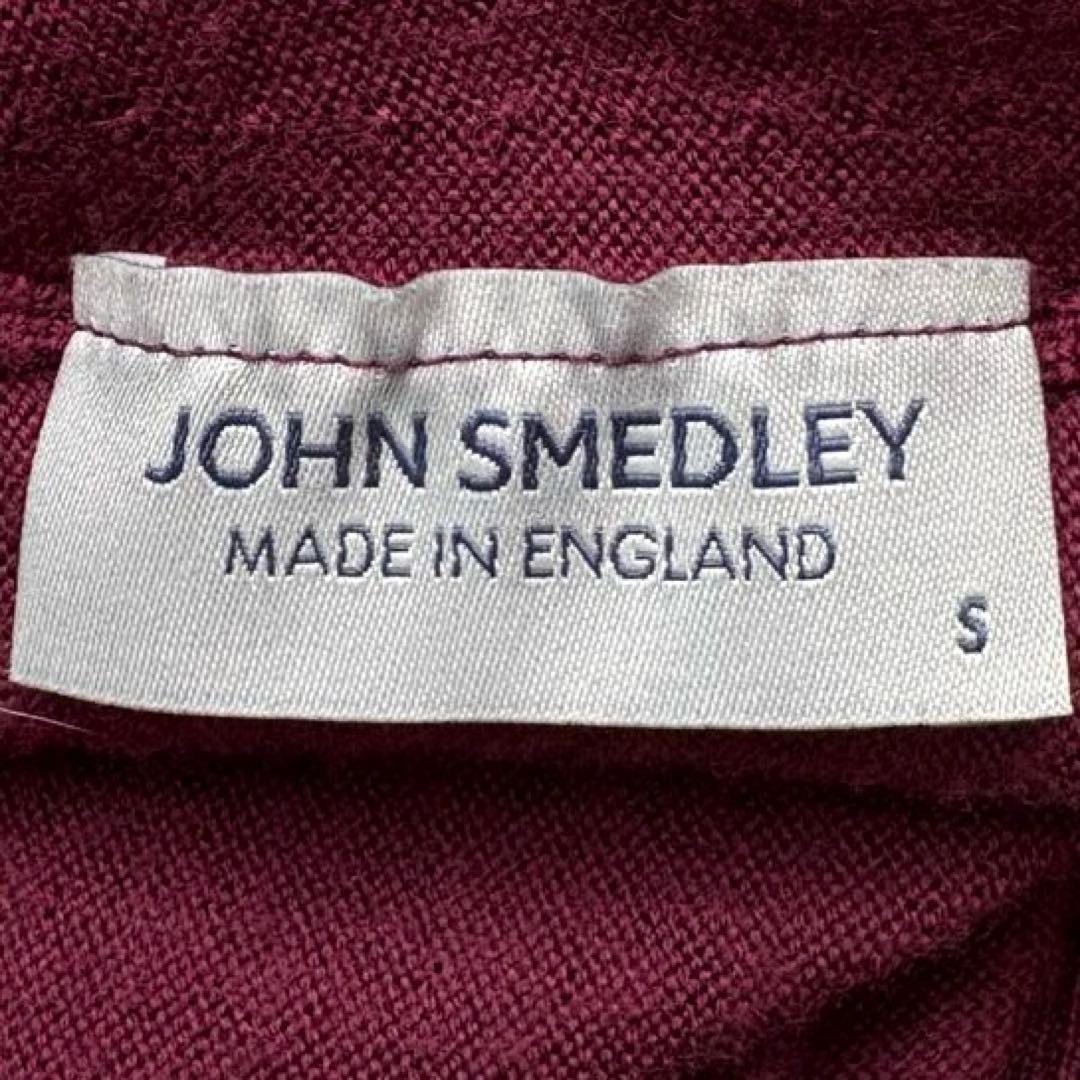 ★イギリス製★ JOHN SMEDLEY タートルネック 長袖 ニット ボルドー