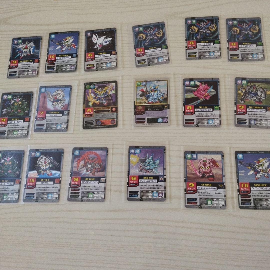 SDガンダムカードゲーム　モビルパワーズカードダス１１５枚と対戦シートとバイブル