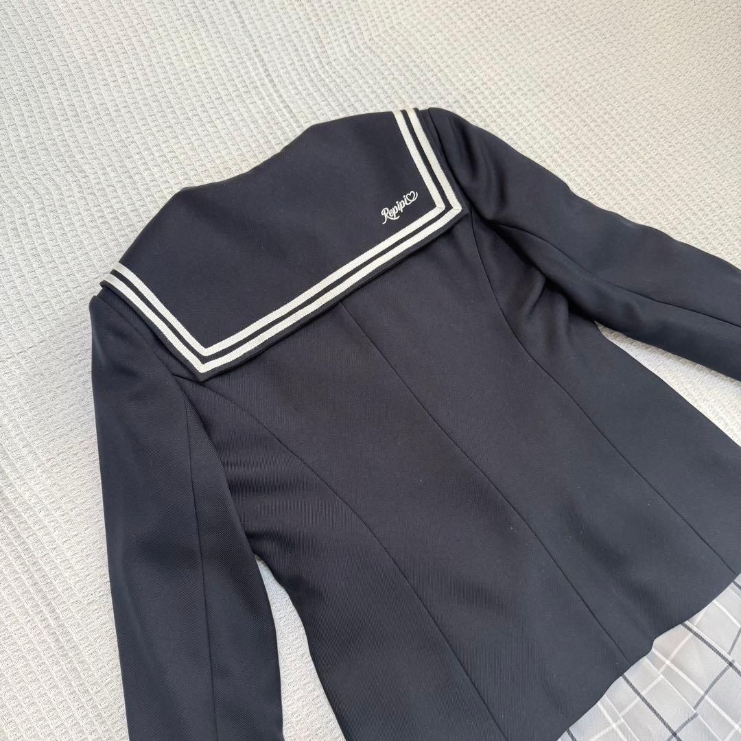 レピピアルマリオ 卒服 セーラー襟 金ボタン ダブル S ネイビー×グレー