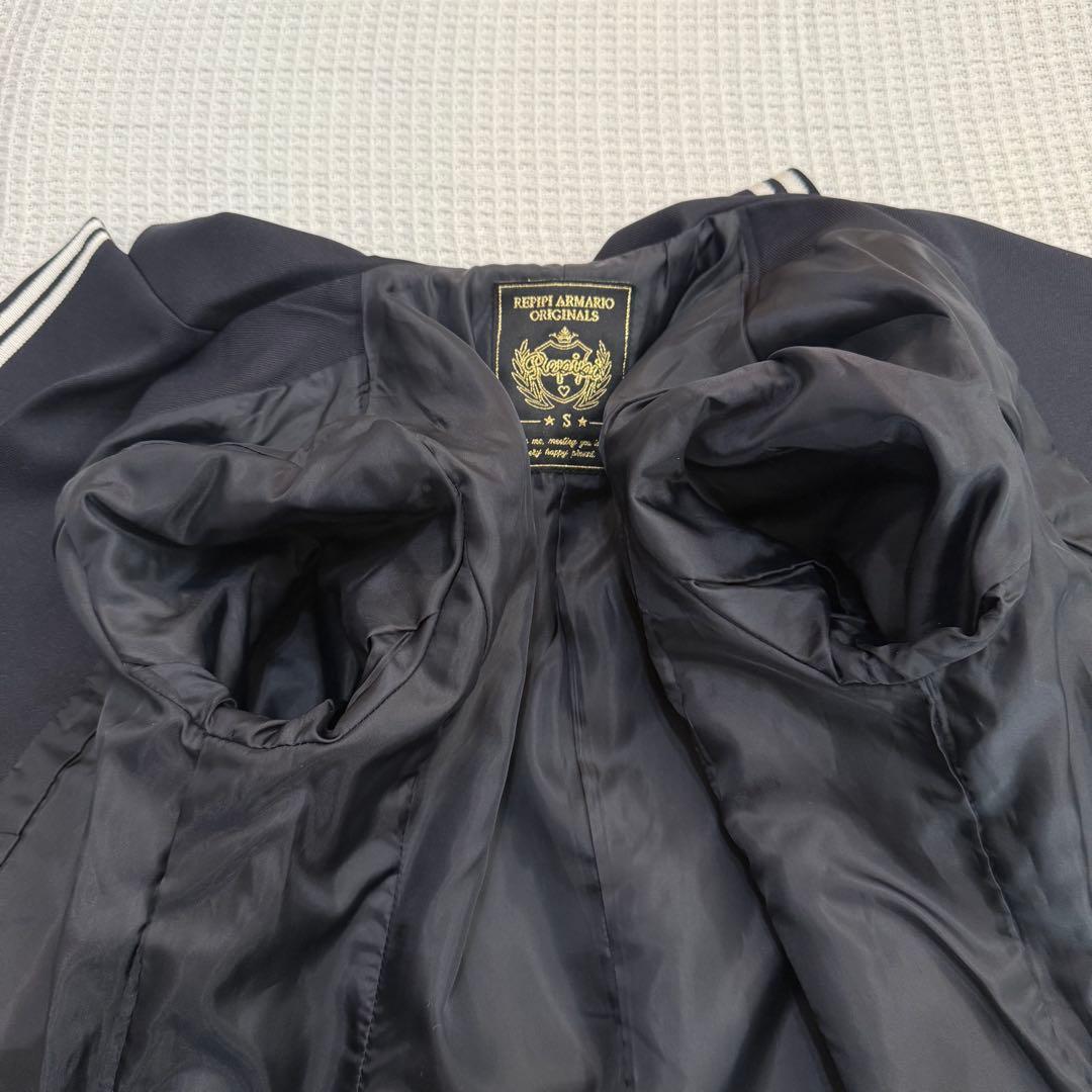 レピピアルマリオ 卒服 セーラー襟 金ボタン ダブル S ネイビー×グレー