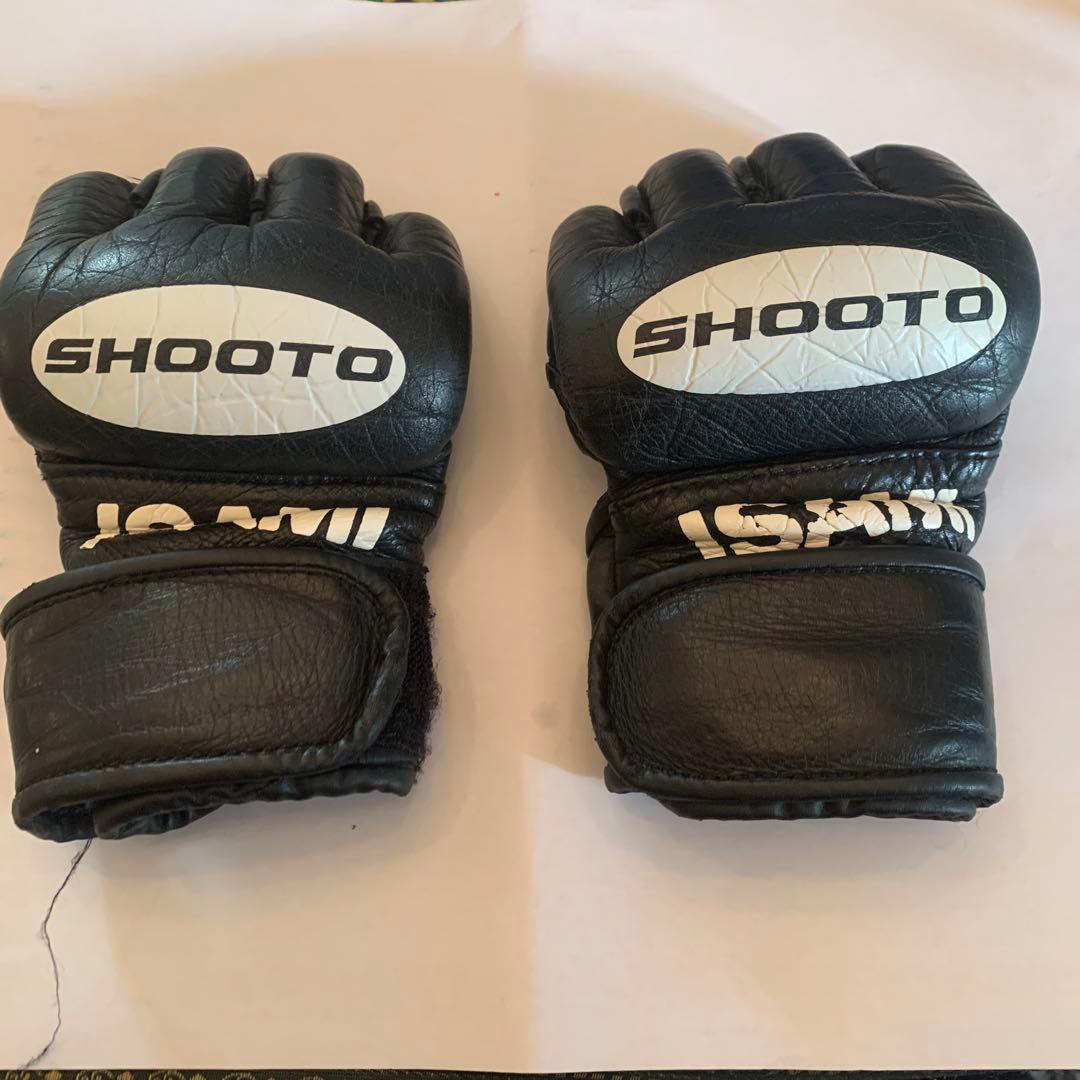 SHOOTO オープンフィンガーグローブ 黒 Isami製　Sサイズ　MMA