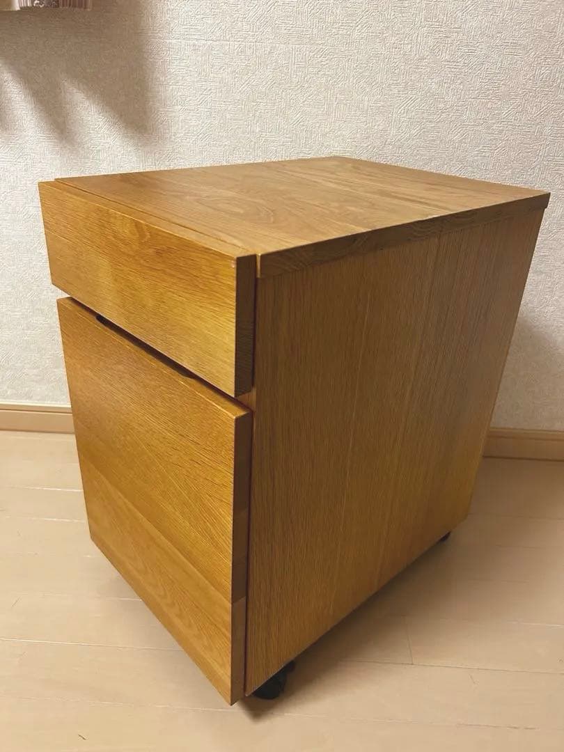 無印良品●無垢材デスクキャビネット