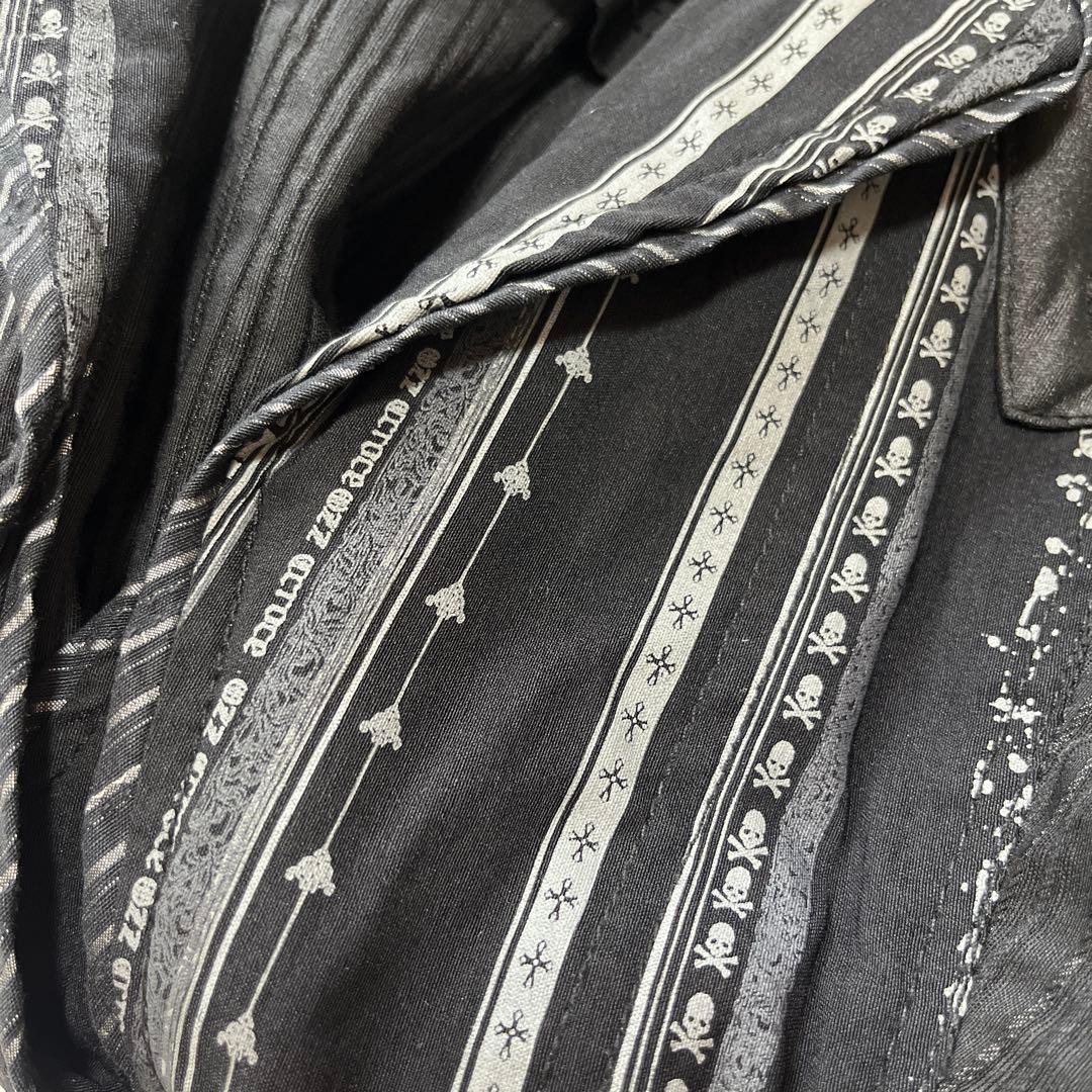 美品OZZ Croce オッズオン ストレッチテーラードジャケット スカル黒