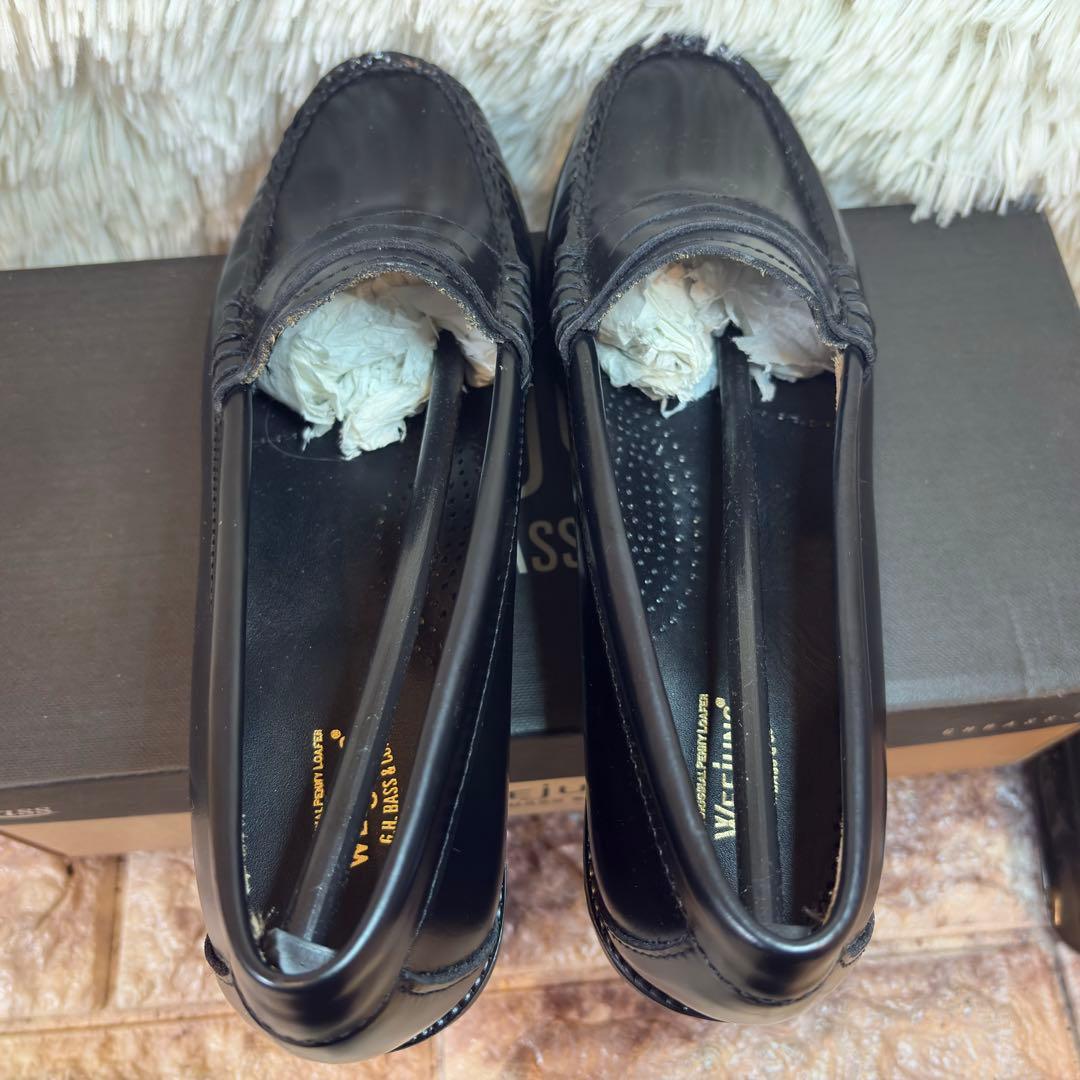 新品同様　G.H.BASS ローファー RUBBER SOLE 24cm