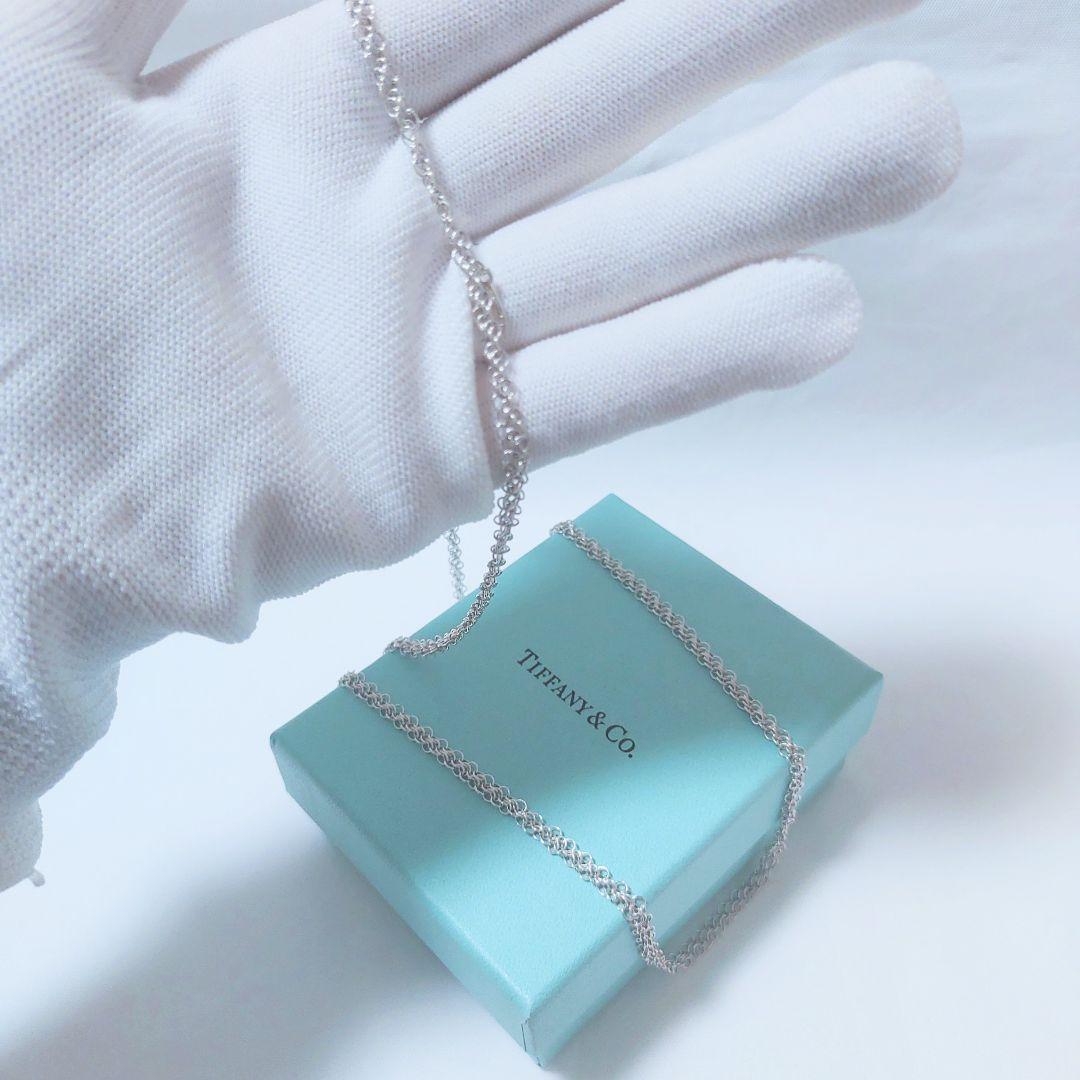 【未使用級】Tiffanyサマセットメッシュネックレス ペンダント 極美品
