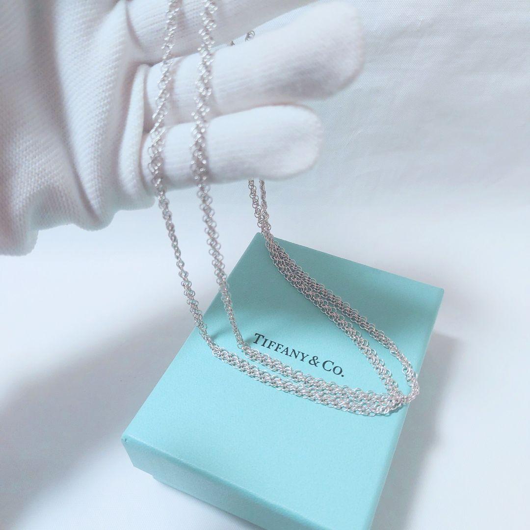 【未使用級】Tiffanyサマセットメッシュネックレス ペンダント 極美品