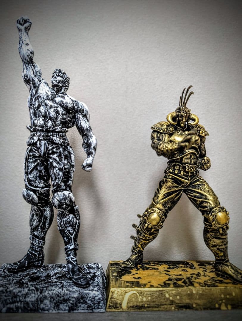 junページ　受注リペイント　北斗の拳　ラオウ　墨&黄金セット